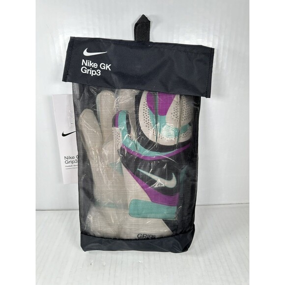 Size 8 Nike Grip 3 Goalkeeper Gloves Unisex Soccer Multicolor FB2998-010 NEW - Picture 3 of 4
